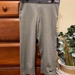 Grey Nike Capri Dri-Fit Capri Leggings